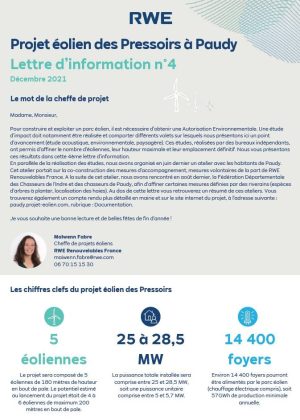 Lettre d'information n°4